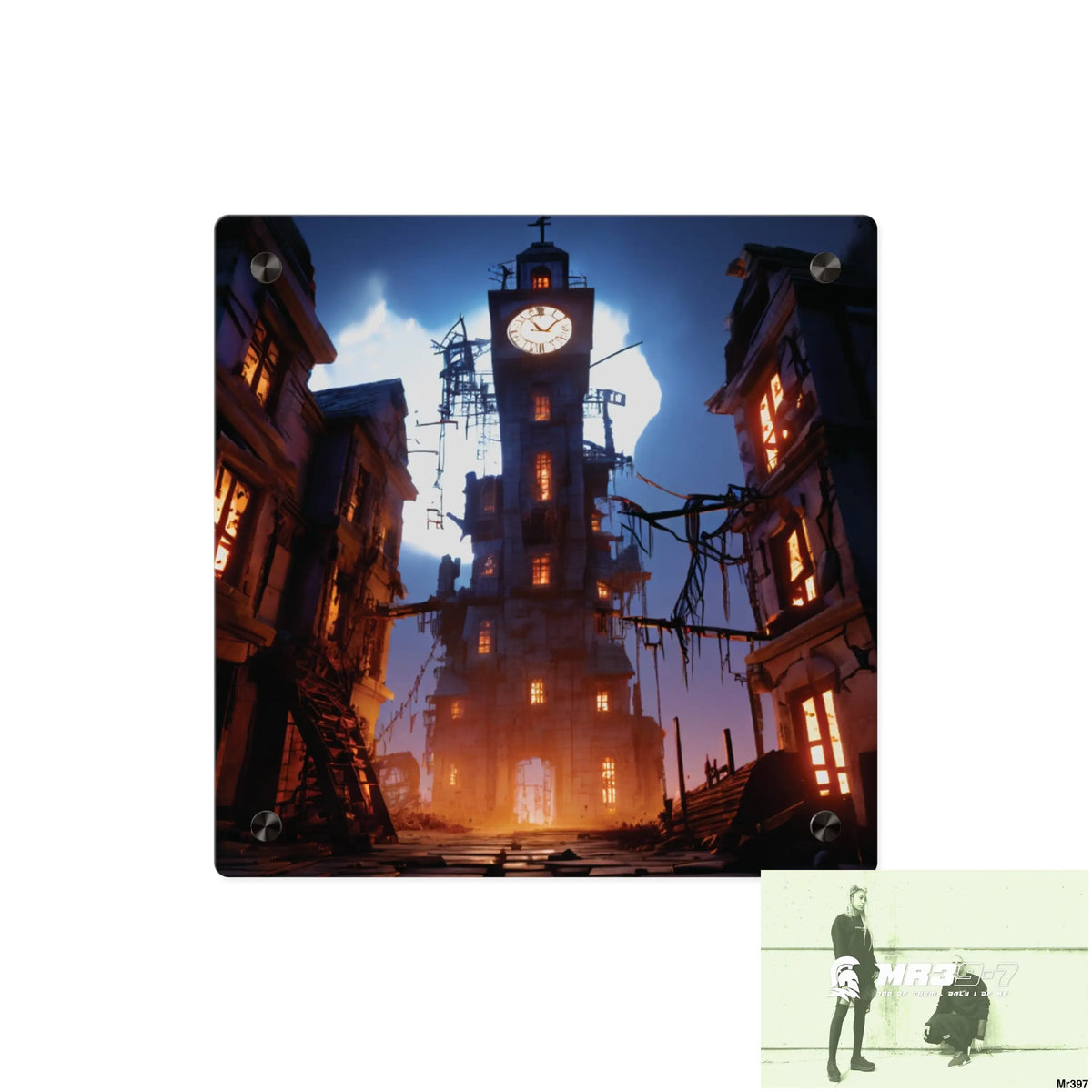 2628 days in the block no 1 Death Flat Covert Failures Ltd Edition no 22 Acrylic Wall Art Panels 11’’ x 11’’ / 0.25’’