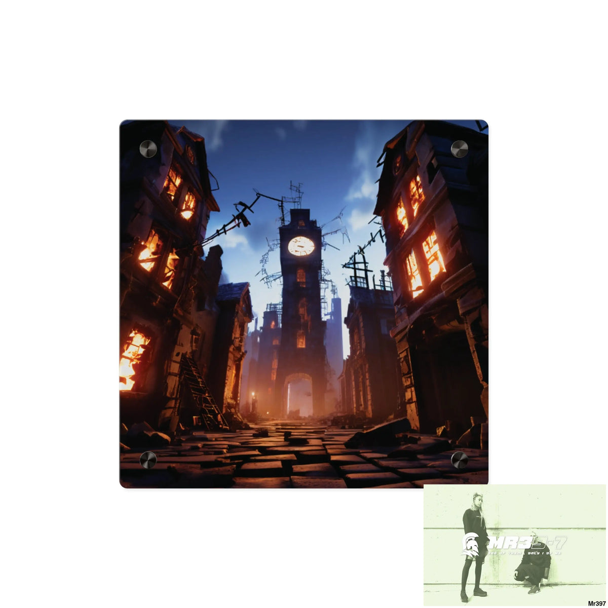 2628 days in the block no 3 Death Flat Covert Failures Ltd Edition no 22 Acrylic Wall Art Panels 11’’ x 11’’ / 0.25’’