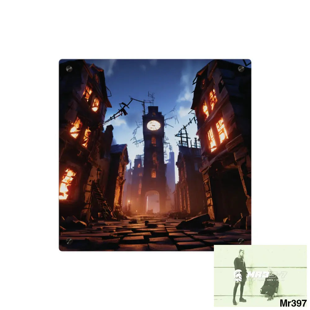 2628 days in the block no 3 Death Flat Covert Failures Ltd Edition no 22 Acrylic Wall Art Panels 16″ x 16″ / 0.25’’