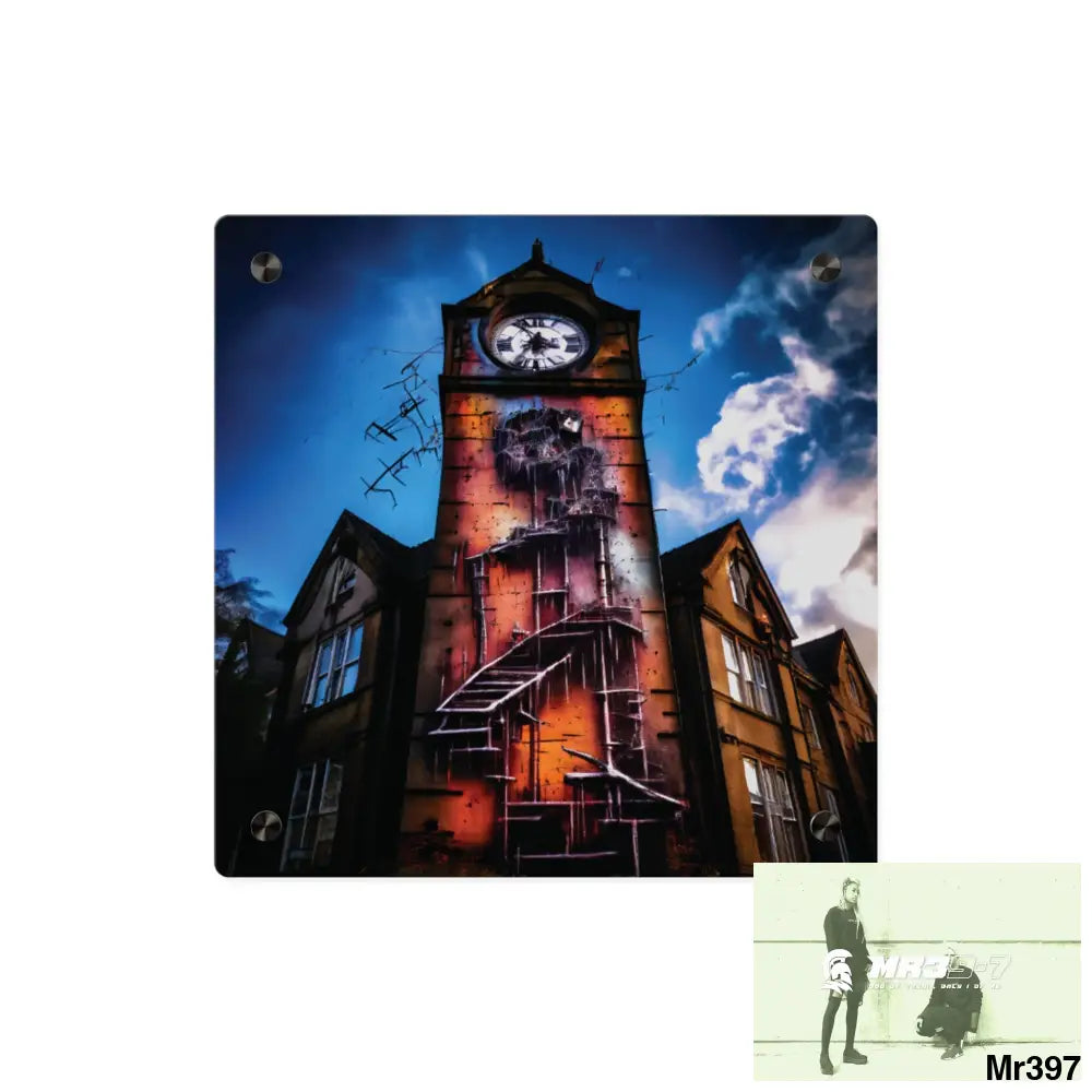 2628 days in the block no 5 Death Flat Covert Failures Ltd Edition no 22 Acrylic Wall Art Panels 11’’ x 11’’ / 0.25’’