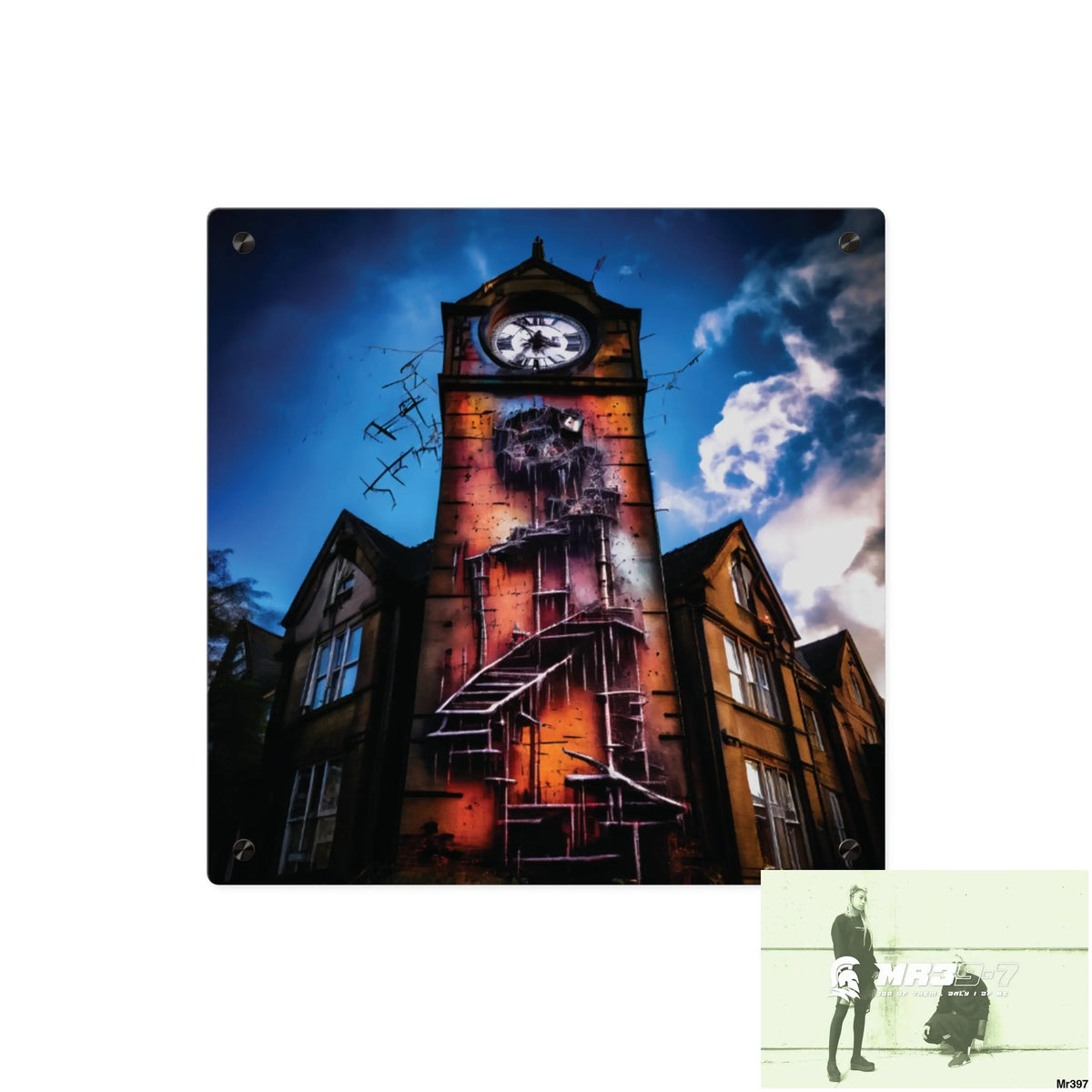 2628 days in the block no 5 Death Flat Covert Failures Ltd Edition no 22 Acrylic Wall Art Panels 16″ x 16″ / 0.25’’
