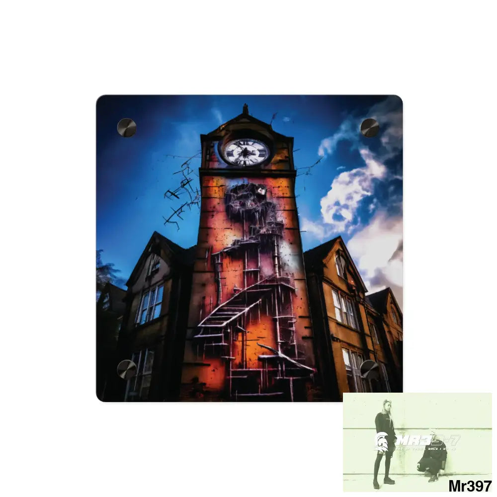 2628 days in the block no 5 Death Flat Covert Failures Ltd Edition no 22 Acrylic Wall Art Panels 8’’ x 8’’ / 0.25’’