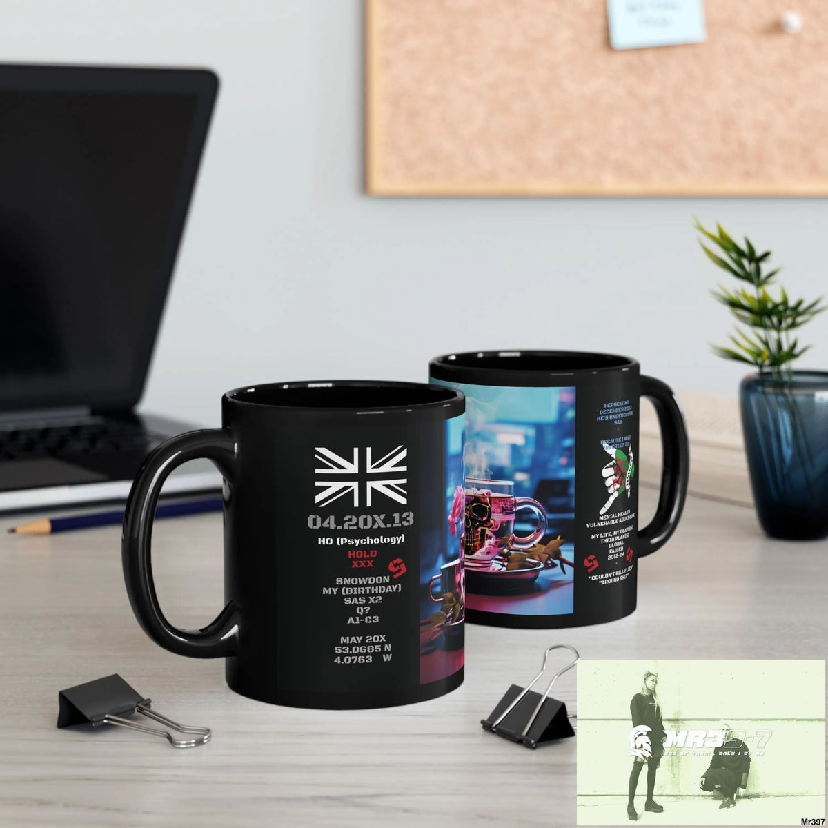 3 SAS Links -Thailand -Barmouth -Hergest Mental Health VAR My Deaths Fail 2001 -2025 no 16 11oz Tactical GB / Black Mug