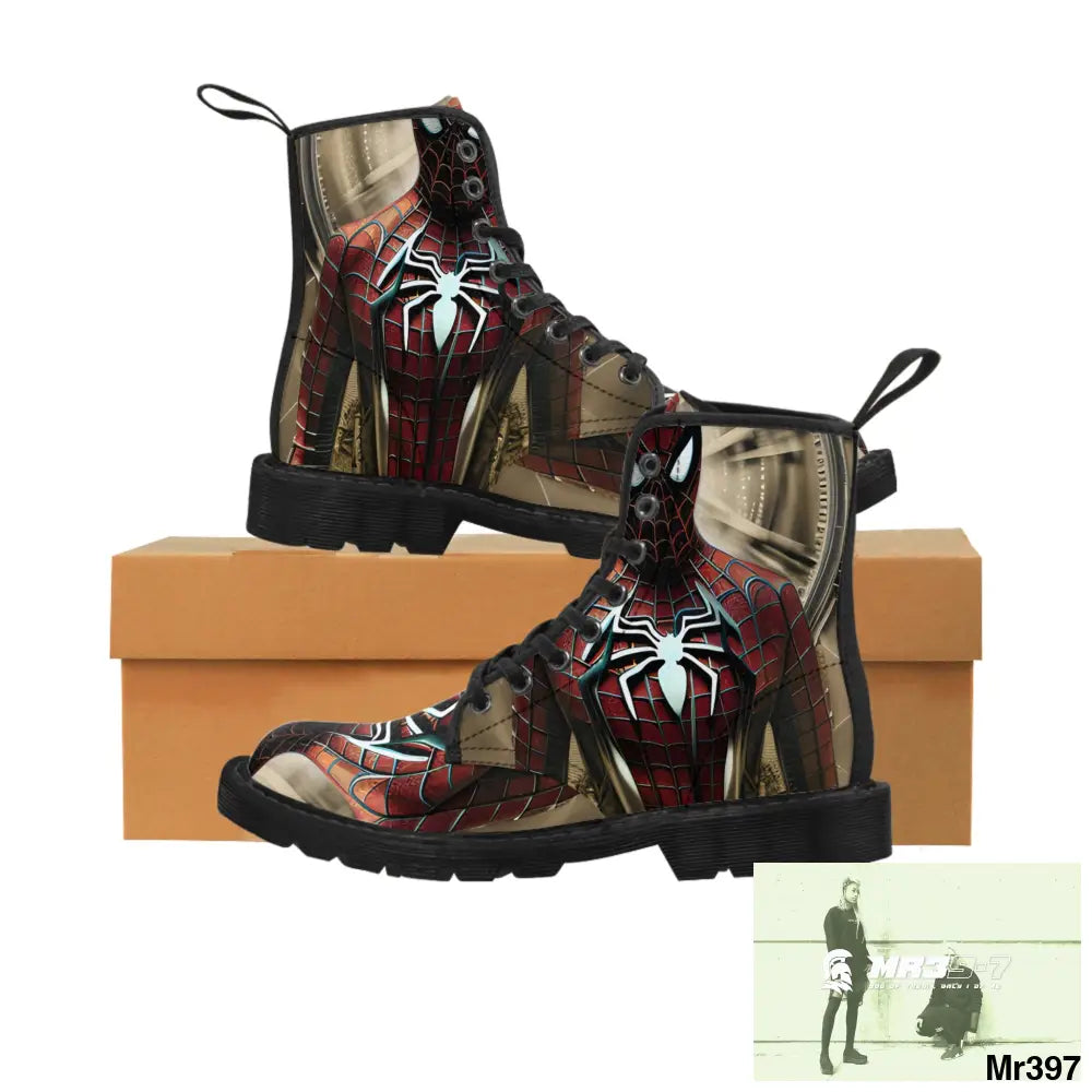 3D Spider-Man Hyper Realistic Canvas Boots US 6.5 / Black sole Shoes