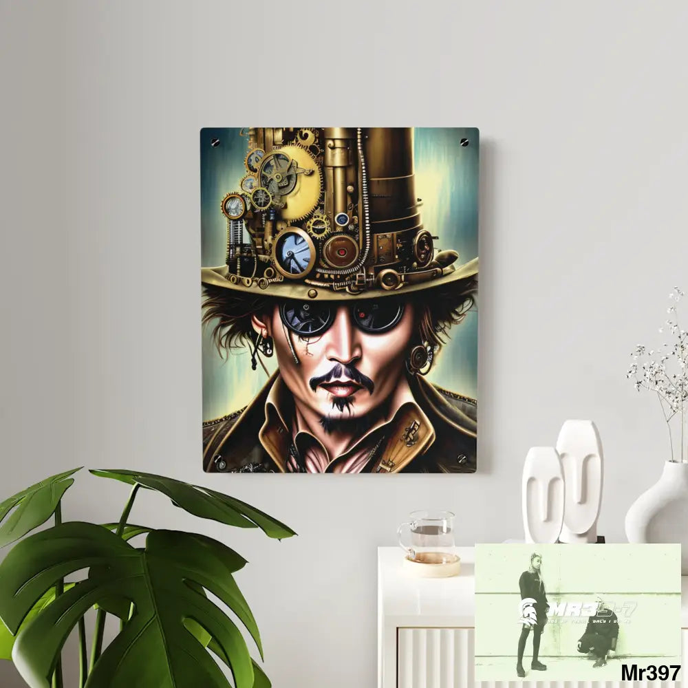 5D Steampunk Johnny Depp Graphic Acrylic Wall Art Panels Home Decor