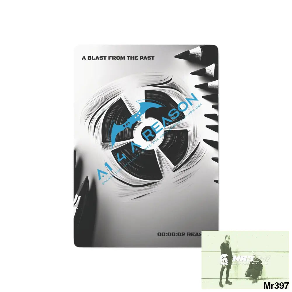 A blast from the past A1 4 A Reason 2 second Reason Ltd Edition Custom Poker Cards 2.47’’ x 3.47’’ / White / Semi