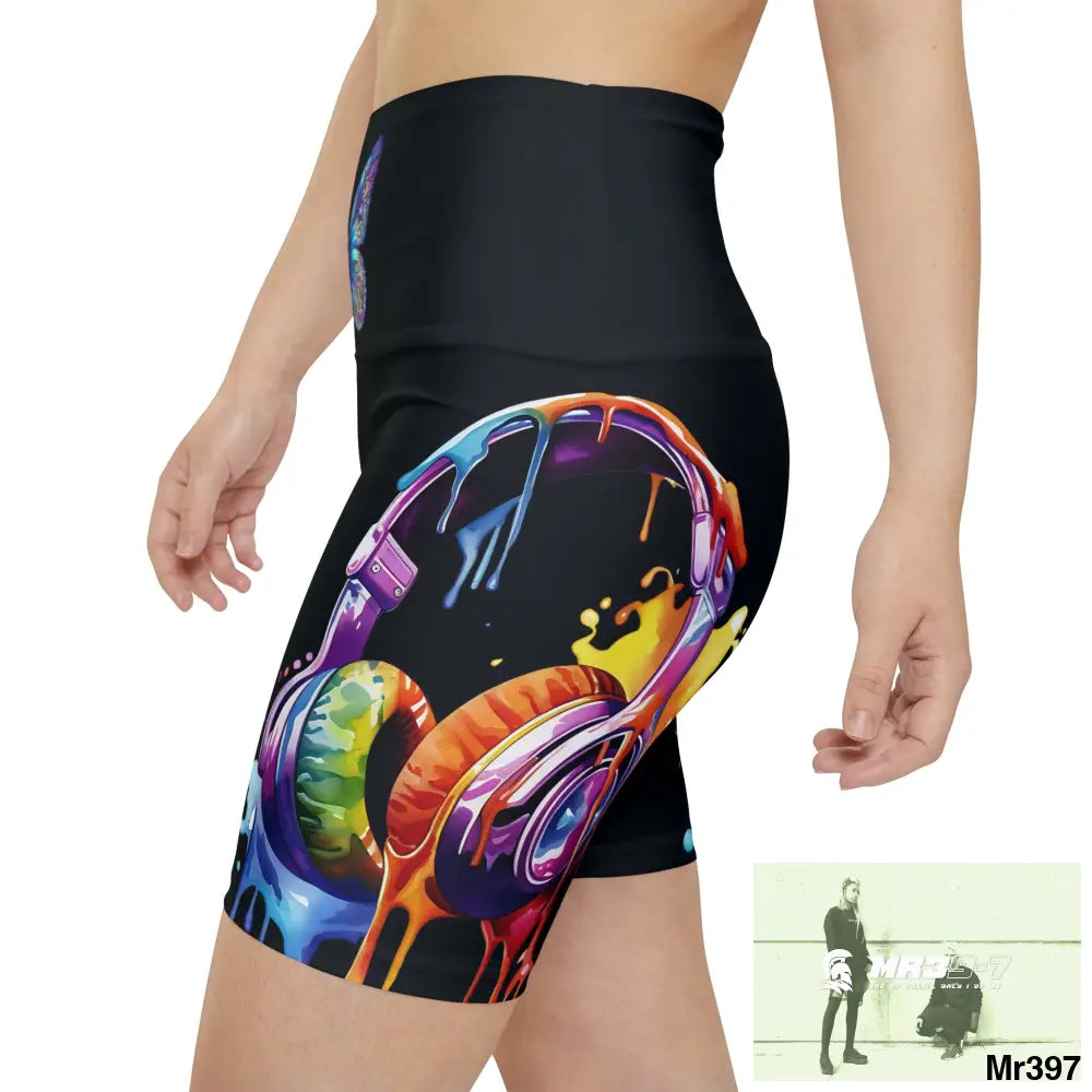 A Butterflies Melting headphones Women’s Workout Shorts (AOP) All Over Prints