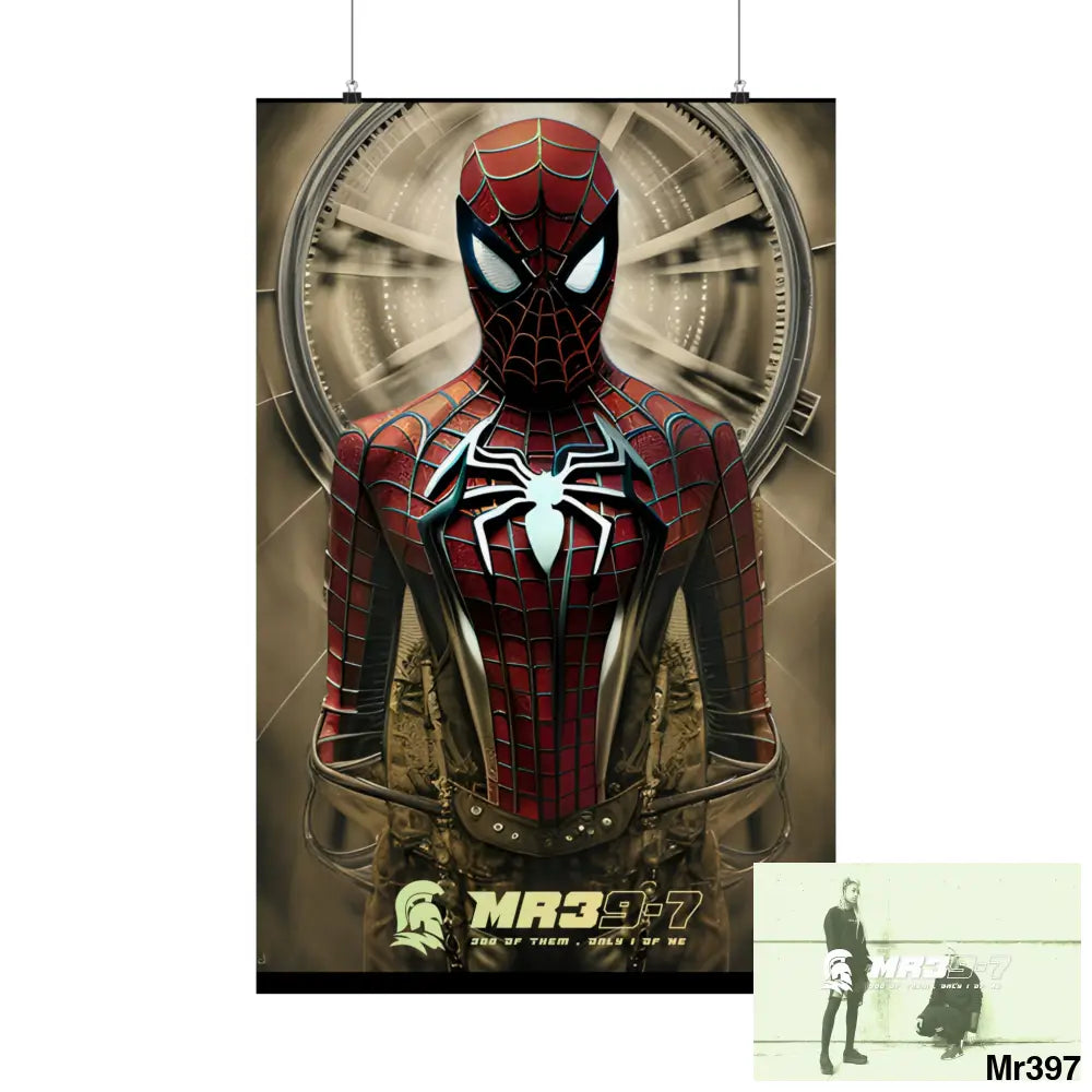 A MR39-7 Steampunk SpiderMan Graphic Matte Vertical Posters 22’’ x 34’’ / Matte Poster