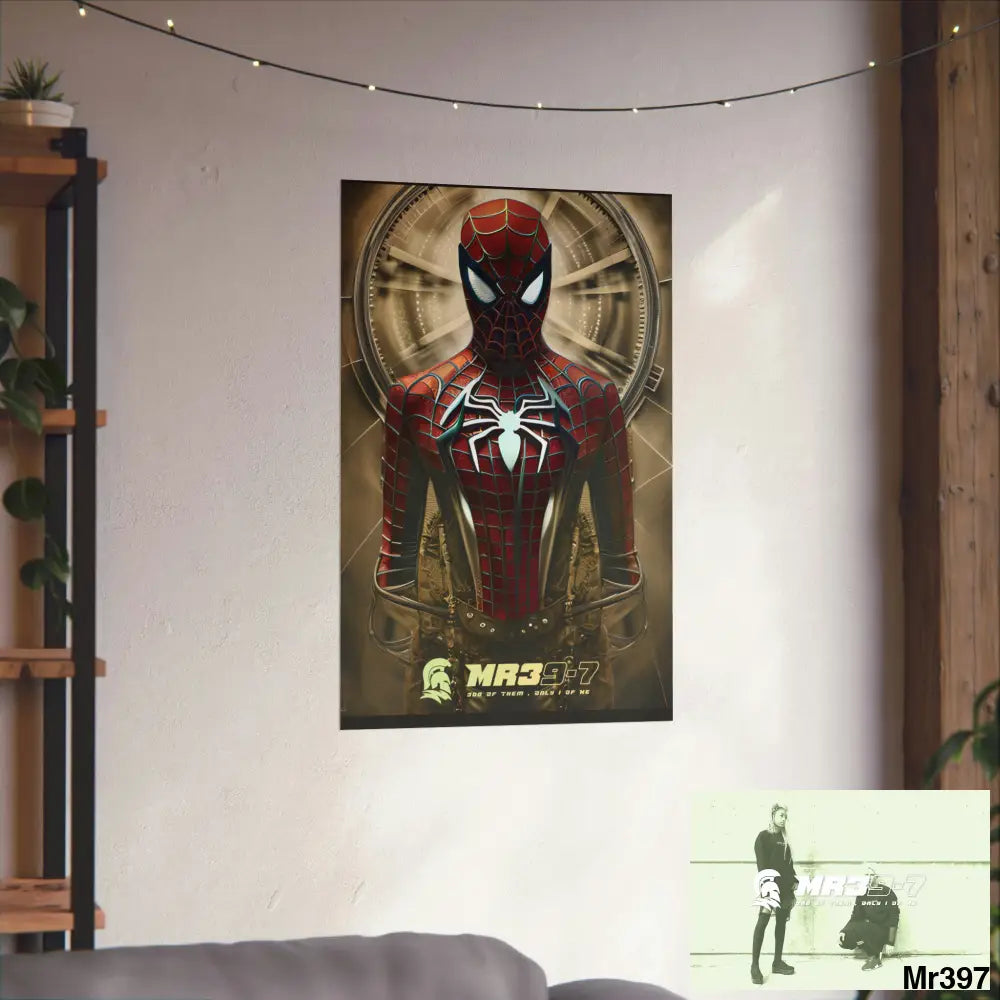 A MR39-7 Steampunk SpiderMan Graphic Matte Vertical Posters Poster