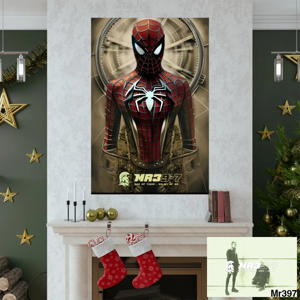 A MR39-7 Steampunk SpiderMan Graphic Matte Vertical Posters Poster