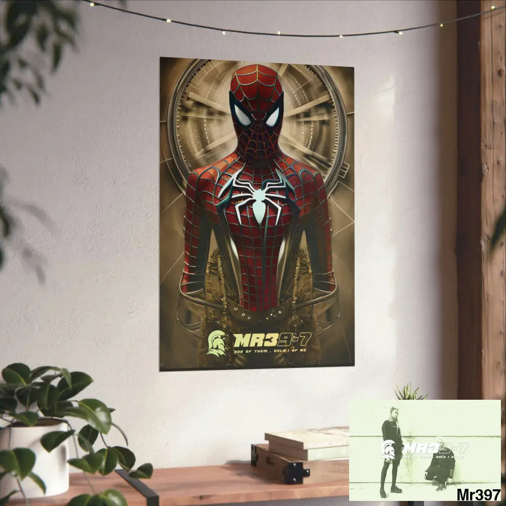 A MR39-7 Steampunk SpiderMan Graphic Matte Vertical Posters Poster