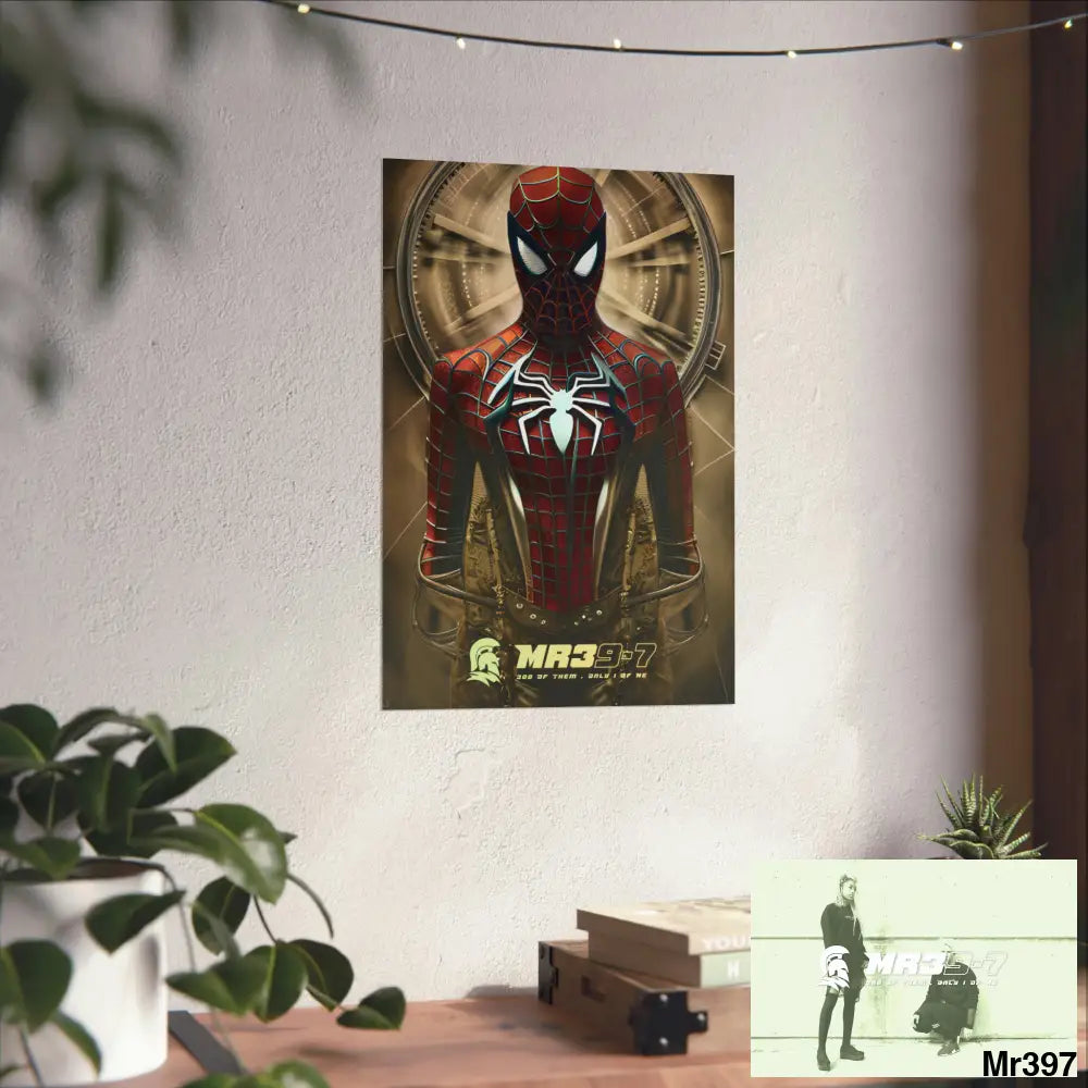 A MR39-7 Steampunk SpiderMan Graphic Matte Vertical Posters Poster
