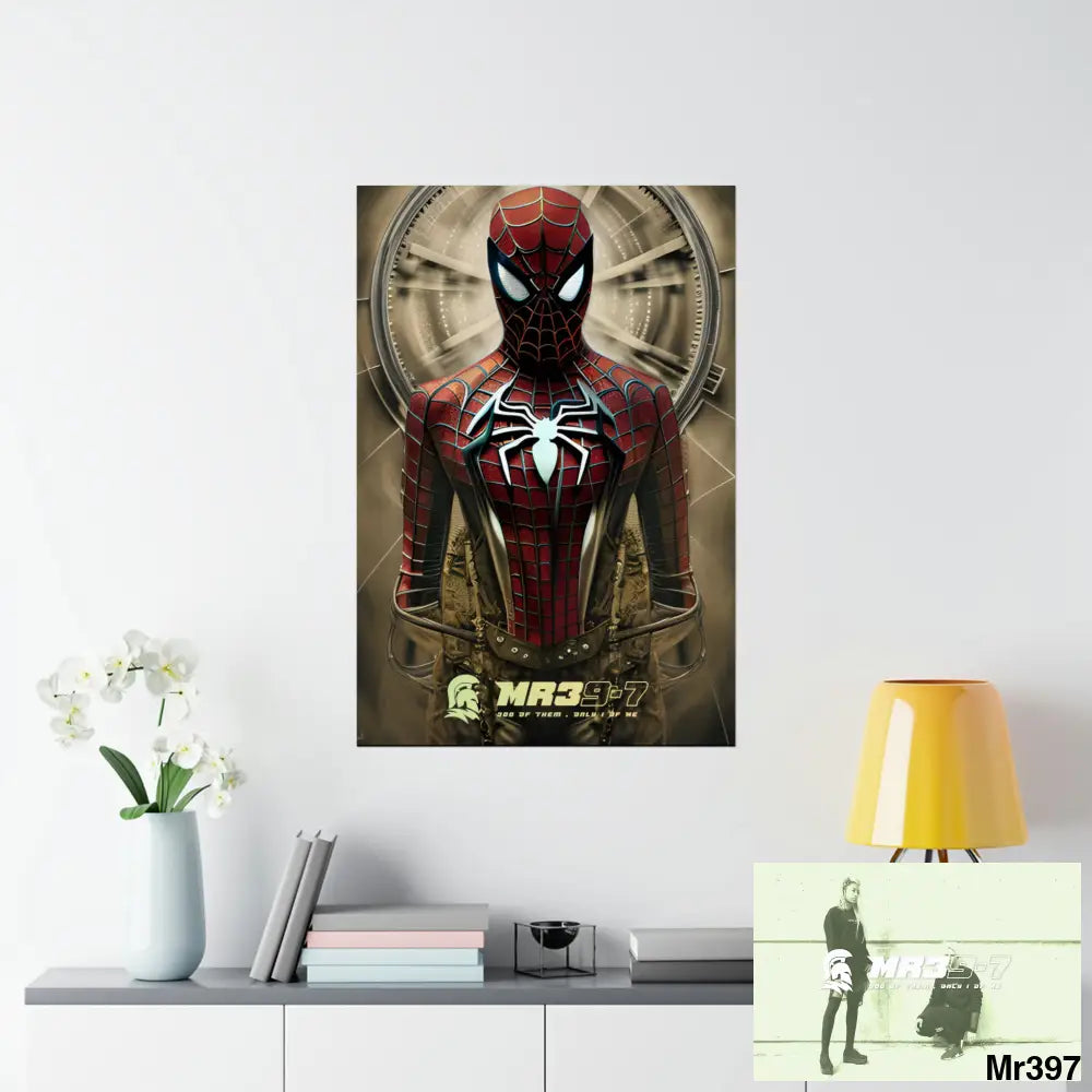 A MR39-7 Steampunk SpiderMan Graphic Matte Vertical Posters Poster