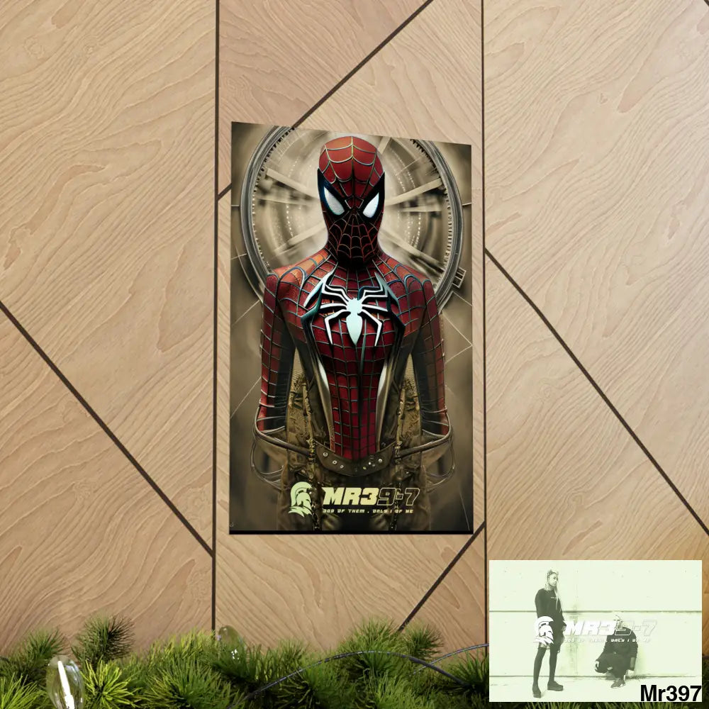 A MR39-7 Steampunk SpiderMan Graphic Matte Vertical Posters Poster