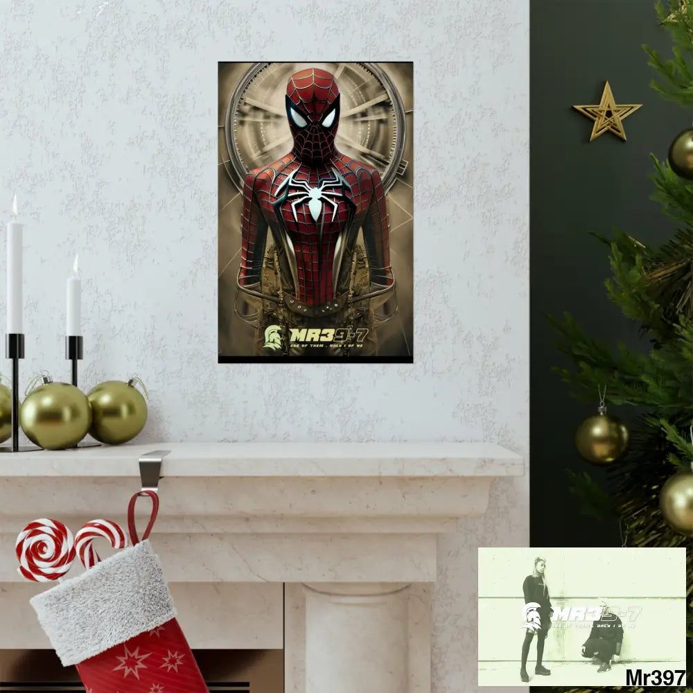 A MR39-7 Steampunk SpiderMan Graphic Matte Vertical Posters Poster