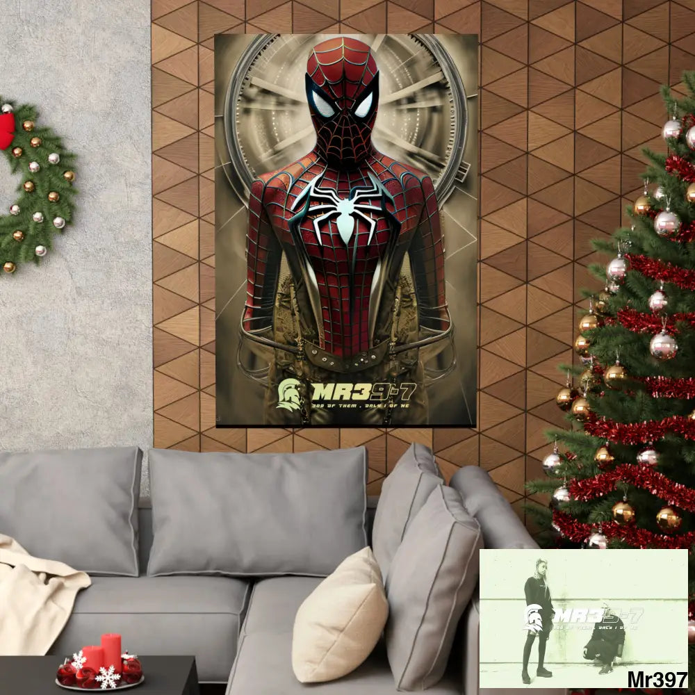 A MR39-7 Steampunk SpiderMan Graphic Matte Vertical Posters Poster