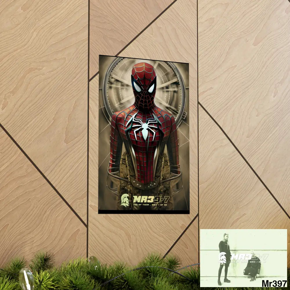 A MR39-7 Steampunk SpiderMan Graphic Matte Vertical Posters Poster