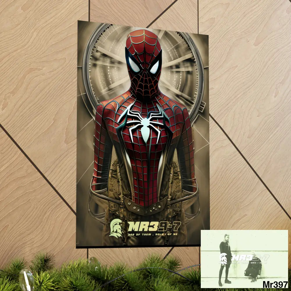 A MR39-7 Steampunk SpiderMan Graphic Matte Vertical Posters Poster