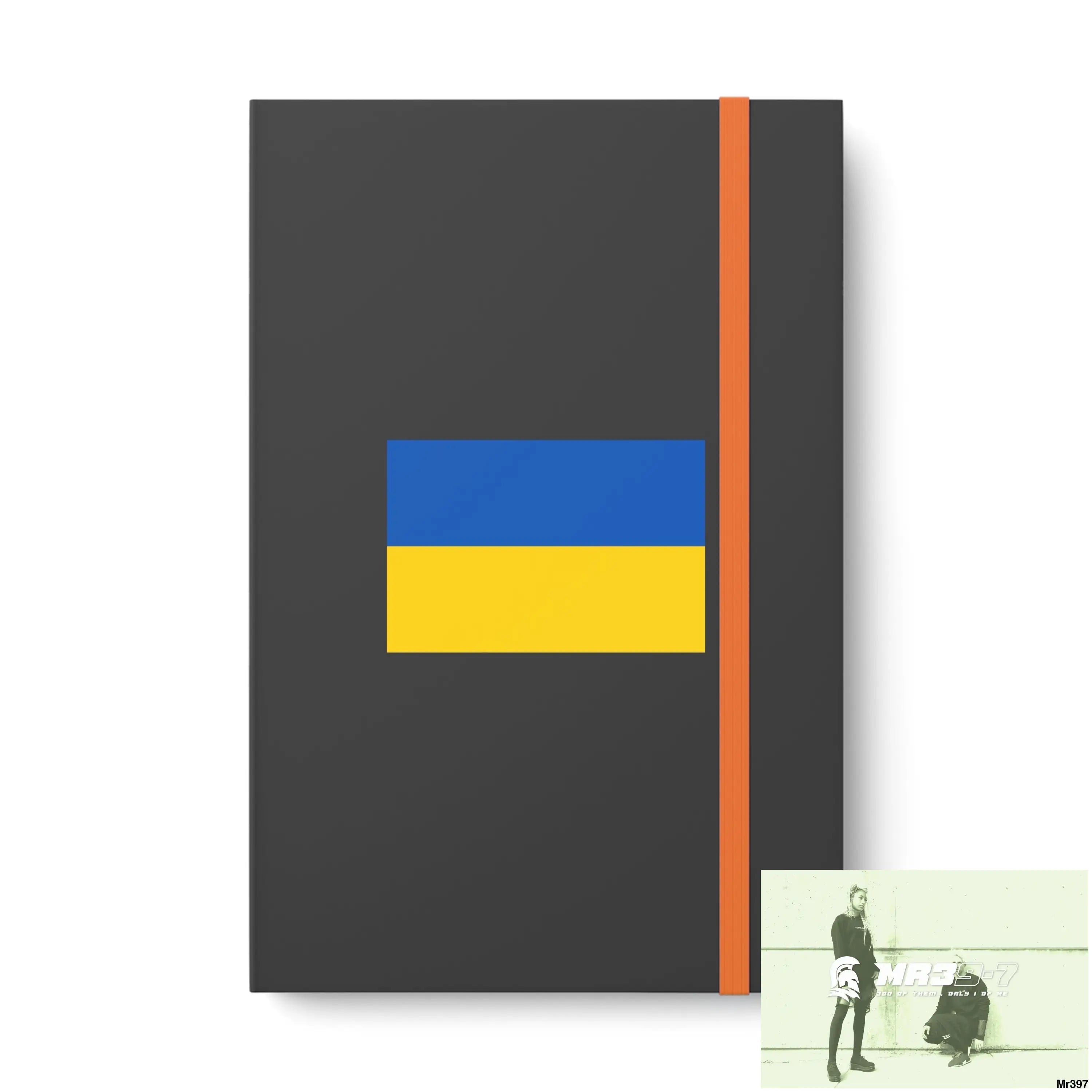 A Ukraine Color Contrast Notebook - Ruled 5.5’’ x 8.25’’ / Orange / Ruled line Paper products