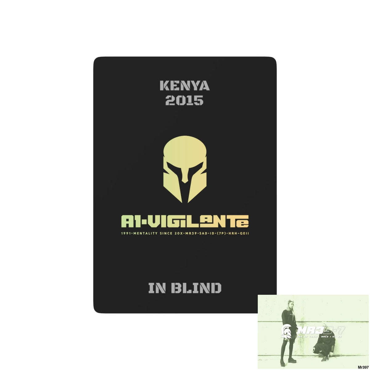 A-Vigilante Sparta Kenya In Blind Ltd Edition Custom Poker Cards 2.5’’ x 3.5’’ / White / Semi Glossy Paper products