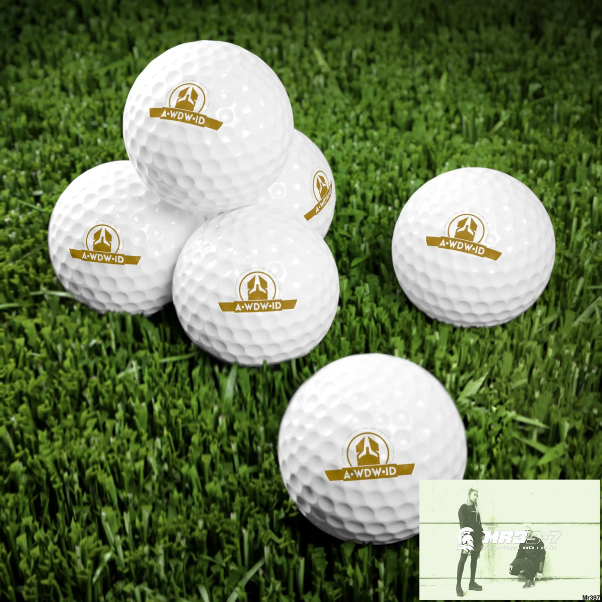 A.WDW.ID Custom Golf Balls Set Premium 6-Pack with Unique Design Ideal for Golf Lovers Personalized Gift for Golfers