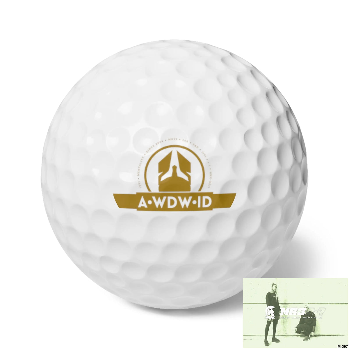 A.WDW.ID Custom Golf Balls Set Premium 6-Pack with Unique Design Ideal for Golf Lovers Personalized Gift for Golfers