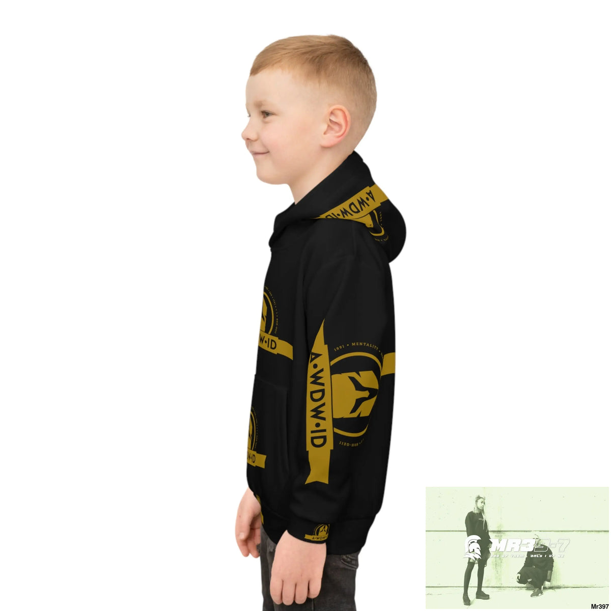 A.WDW.(ID-RSF) with Tactical inside hood A1 Who dares Wins Mentality -. Children’s Hoodie (AOP) All Over Prints