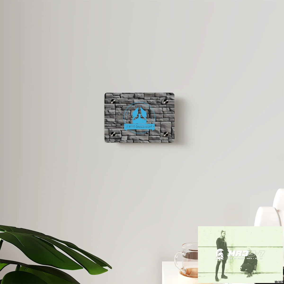 A Who Dares Wins 3D Dark Black Brick Wall 32k Ultrarealistic High quality Acrylic Wall Art Panels Home Decor
