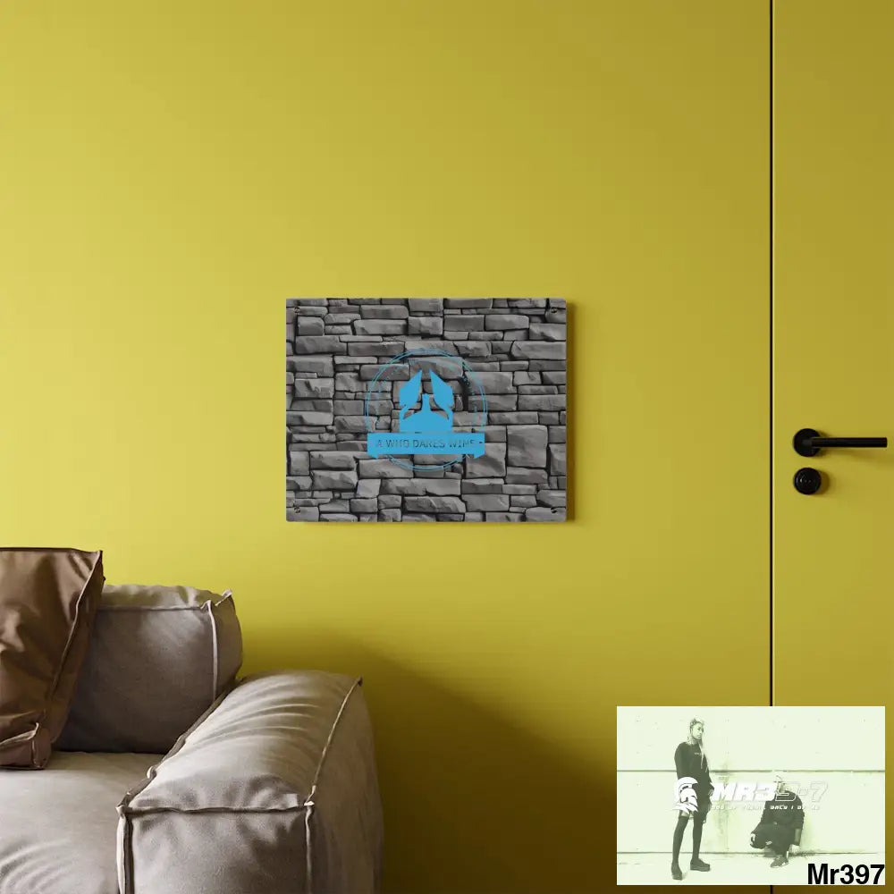 A Who Dares Wins 3D Dark Black Brick Wall 32k Ultrarealistic High quality Acrylic Wall Art Panels Home Decor