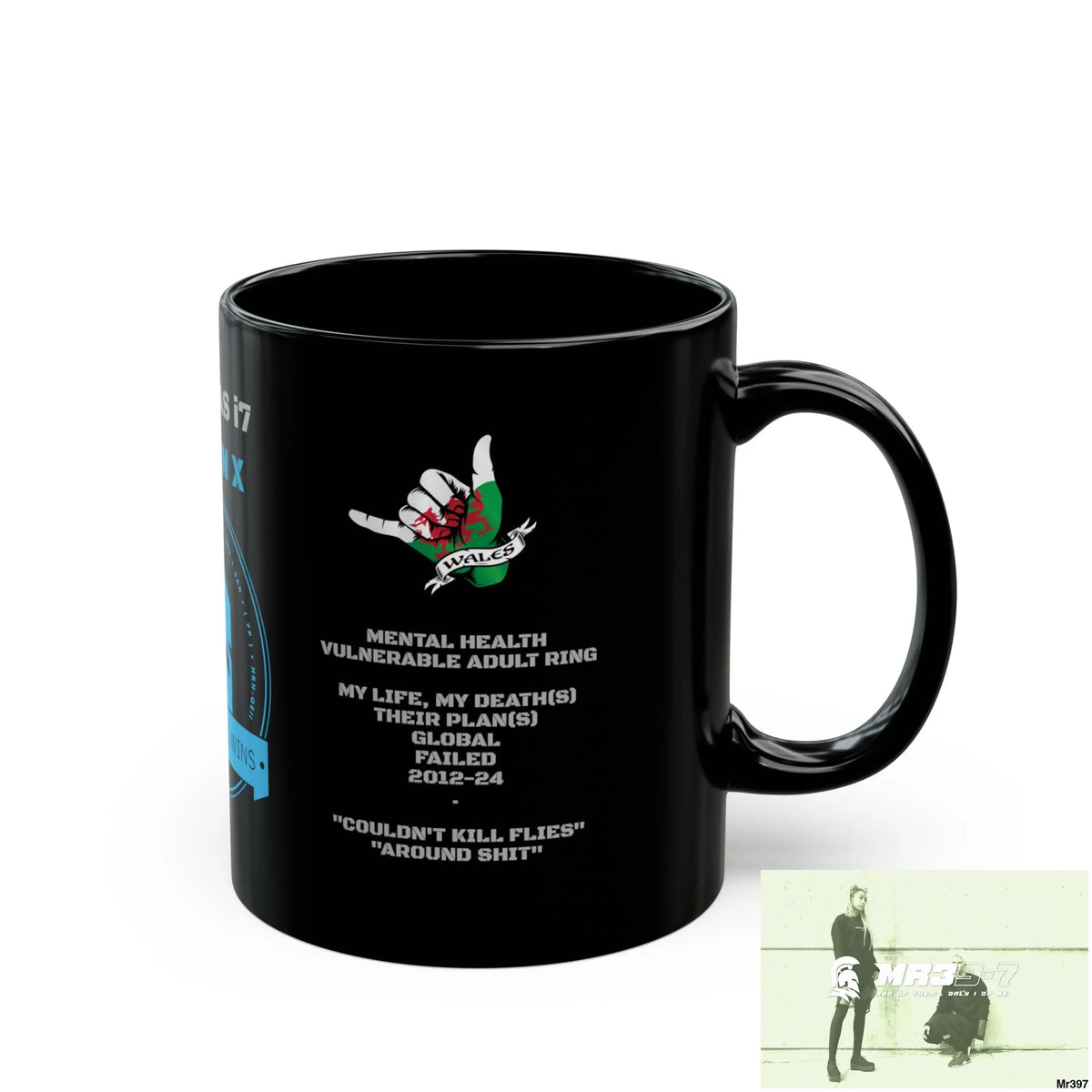 A• Who Dares Wins Bahamas i7 Yasmin 55’ s back 11oz Tactical GB / Wales /Bahamas Black Mug Mental Health VAR / My Life