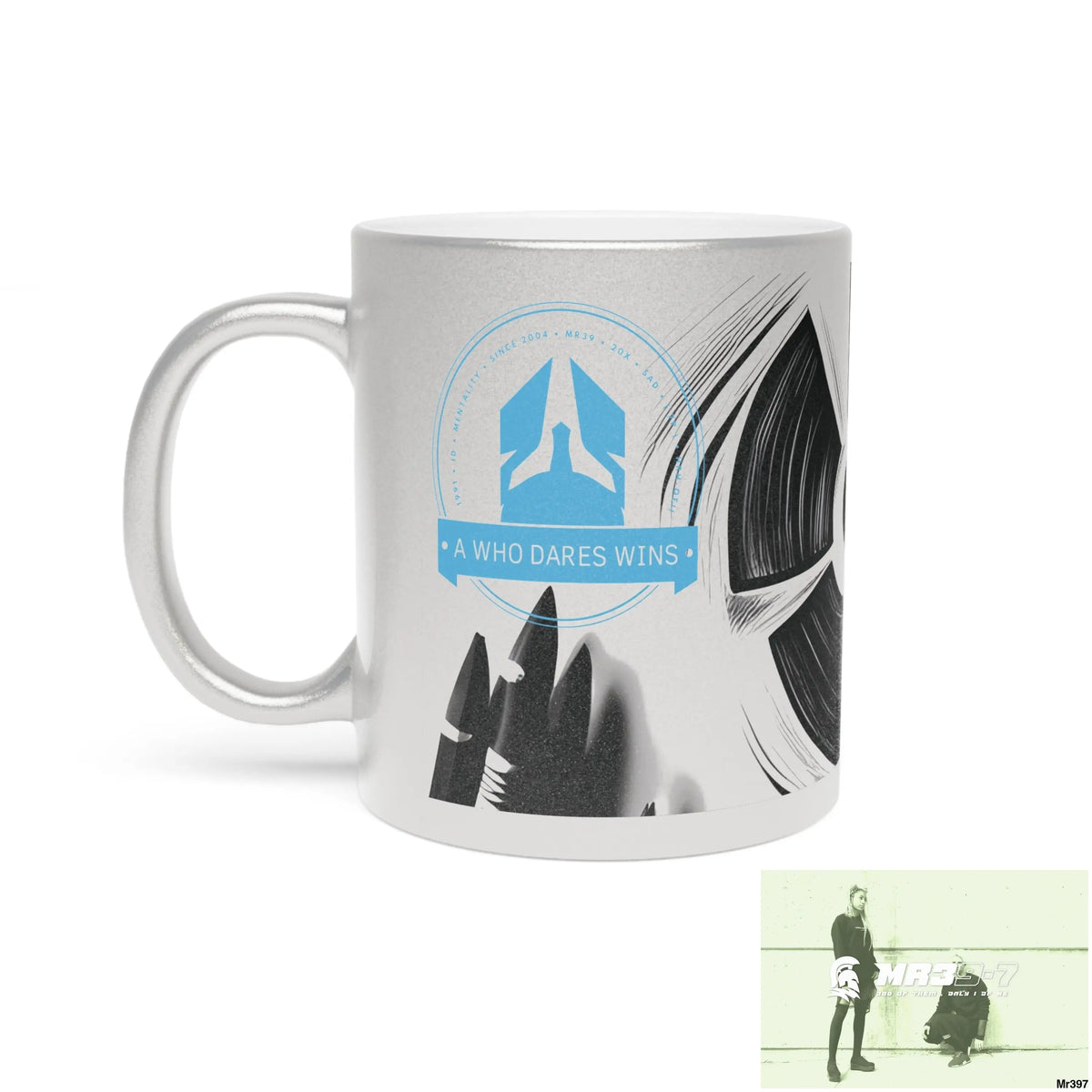 A Who Dares Wins Blast From the Past Metallic Mug (Silver\Gold) 11oz / Silver Mug