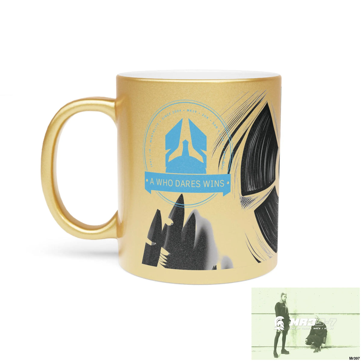 A Who Dares Wins Blast From the Past Metallic Mug (Silver\Gold) 11oz / Gold Mug