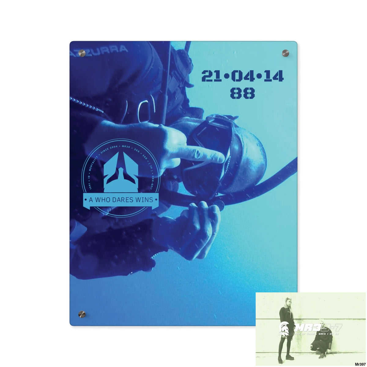 A Who Dares Wins Dahab Egypt The Blue Hole 2014 HRH Queen Elizabeth II Birthday 21/04/14 Acrylic Wall Art Panel 16″ x