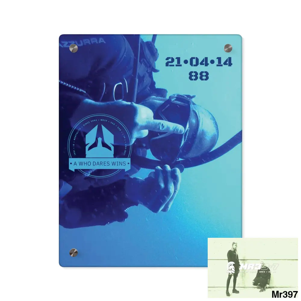 A Who Dares Wins Dahab Egypt The Blue Hole 2014 HRH Queen Elizabeth II Birthday 21/04/14 Acrylic Wall Art Panel 11″ x