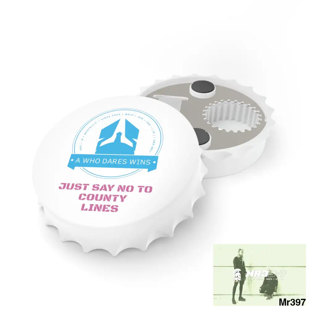 A Who Dares Wins Edition Just Say No To County Lines Bottle Opener One size / White Accessories