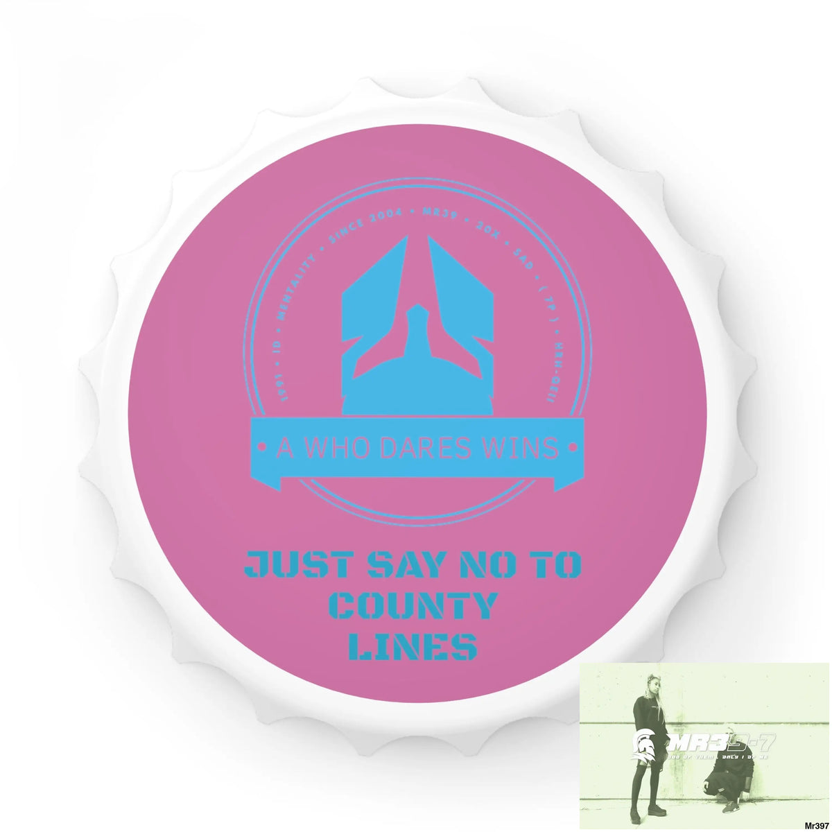 A Who Dares Wins Edition Just Say No To County Lines Bottle Opener One size / White Accessories