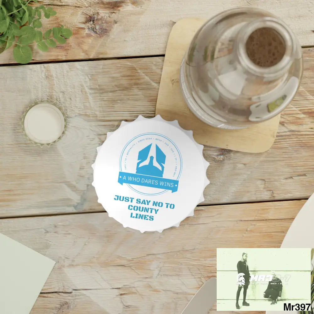 A Who Dares Wins Edition Just Say No To County Lines Bottle Opener One size / White Accessories