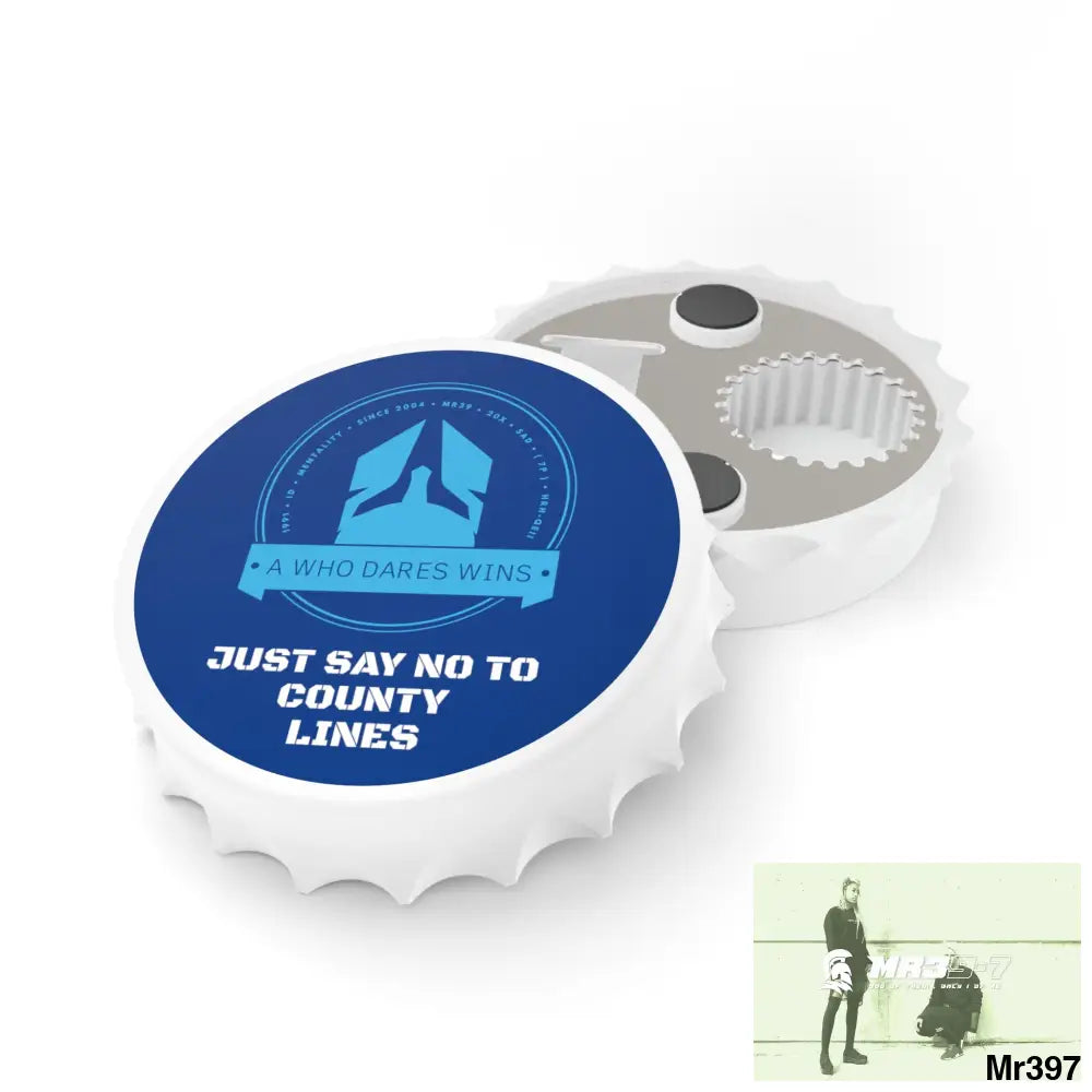 A Who Dares Wins Edition Just Say No To County Lines Bottle Opener One size / White Accessories