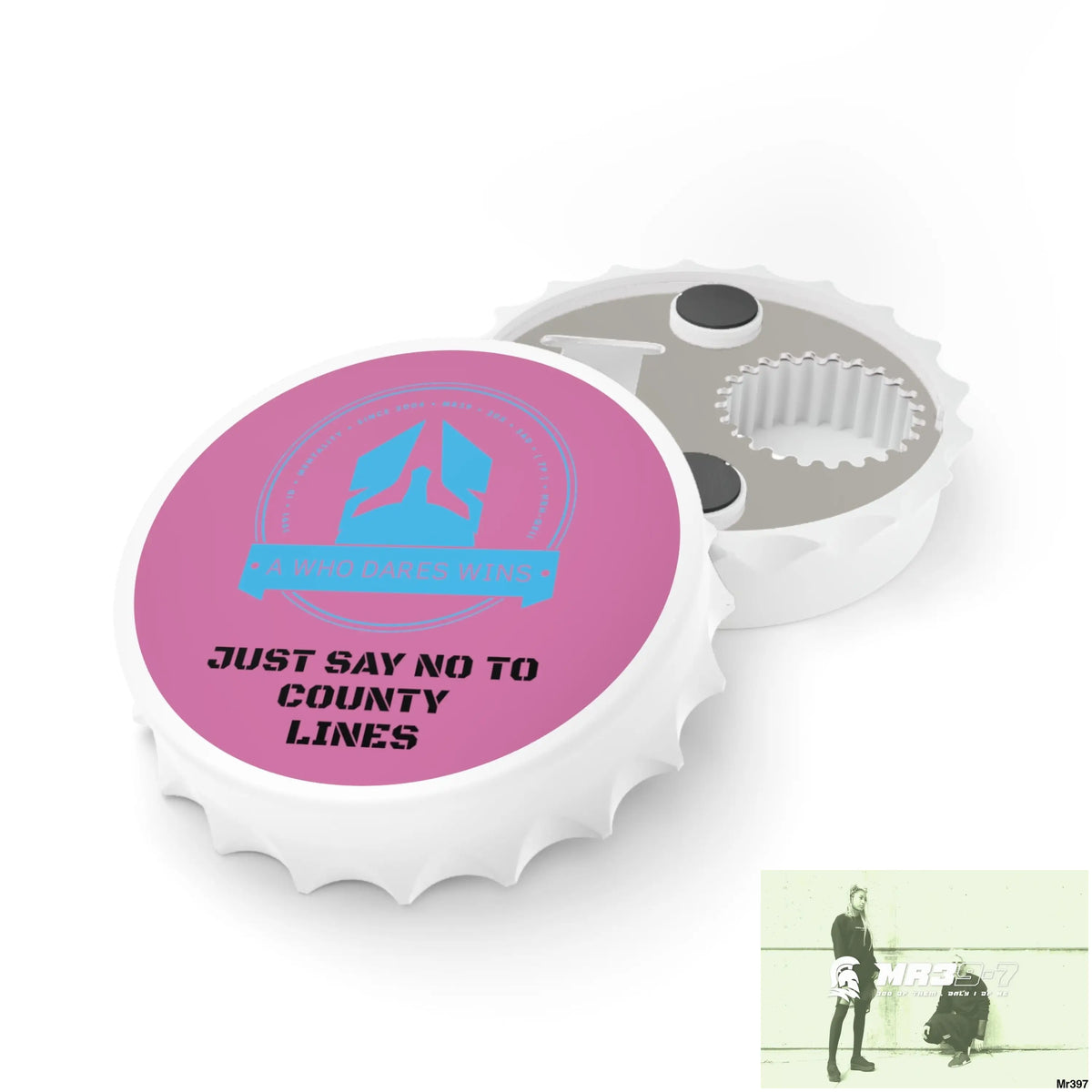 A Who Dares Wins Edition Just Say No To County Lines Bottle Opener One size / White Accessories