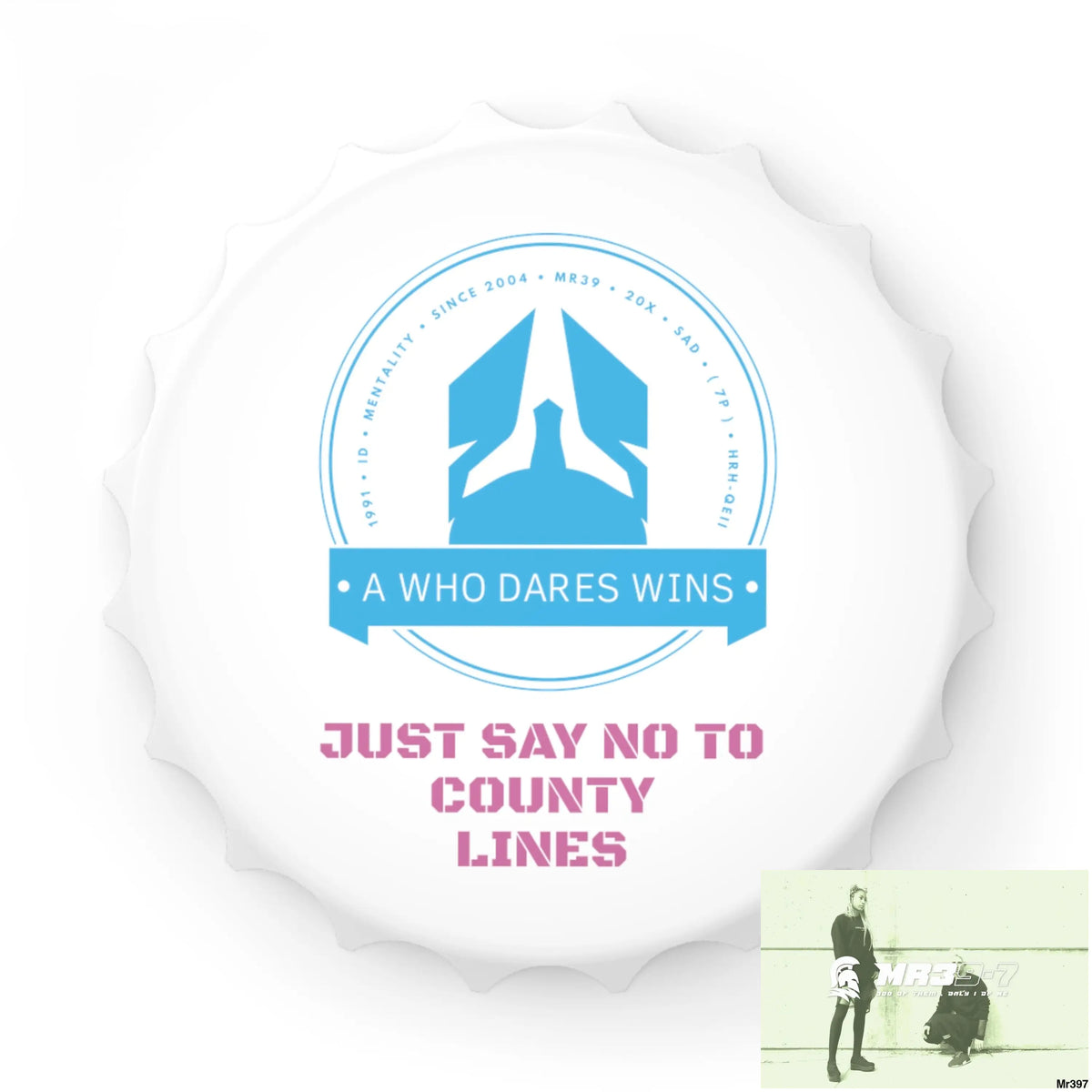 A Who Dares Wins Edition Just Say No To County Lines Bottle Opener One size / White Accessories