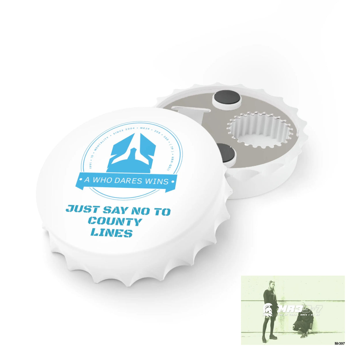 A Who Dares Wins Edition Just Say No To County Lines Bottle Opener One size / White Accessories