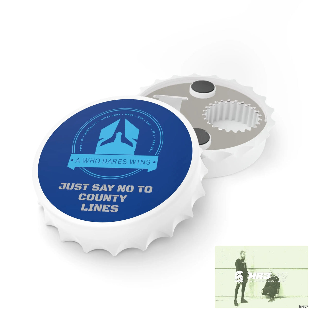 A Who Dares Wins Edition Just Say No To County Lines Bottle Opener One size / White Accessories