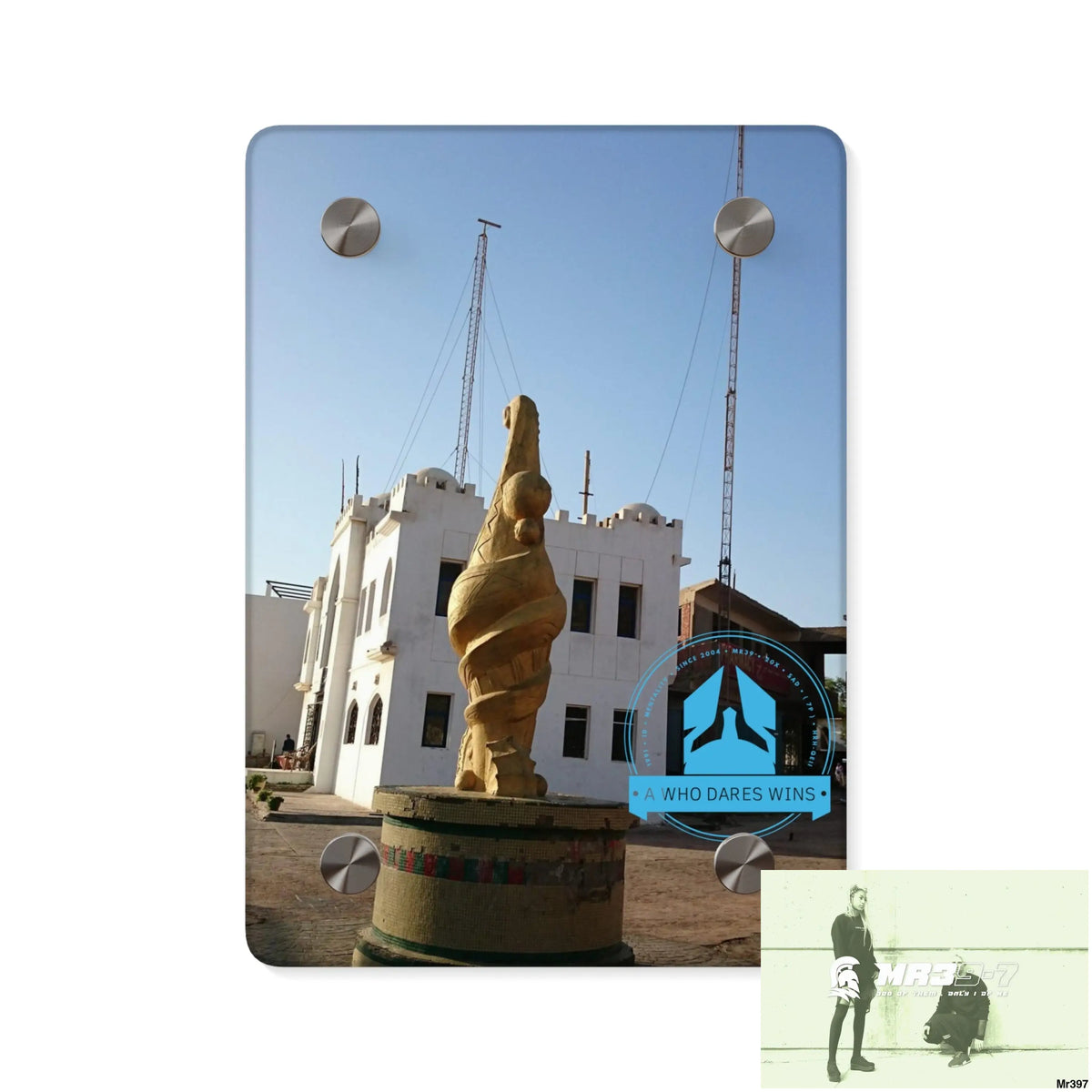 A Who Dares Wins Egypt Dahab 2014 Police Station tower Escape - Climb/Jump Acrylic Wall Art Panels 5’’ x 7’’ (Vertical)