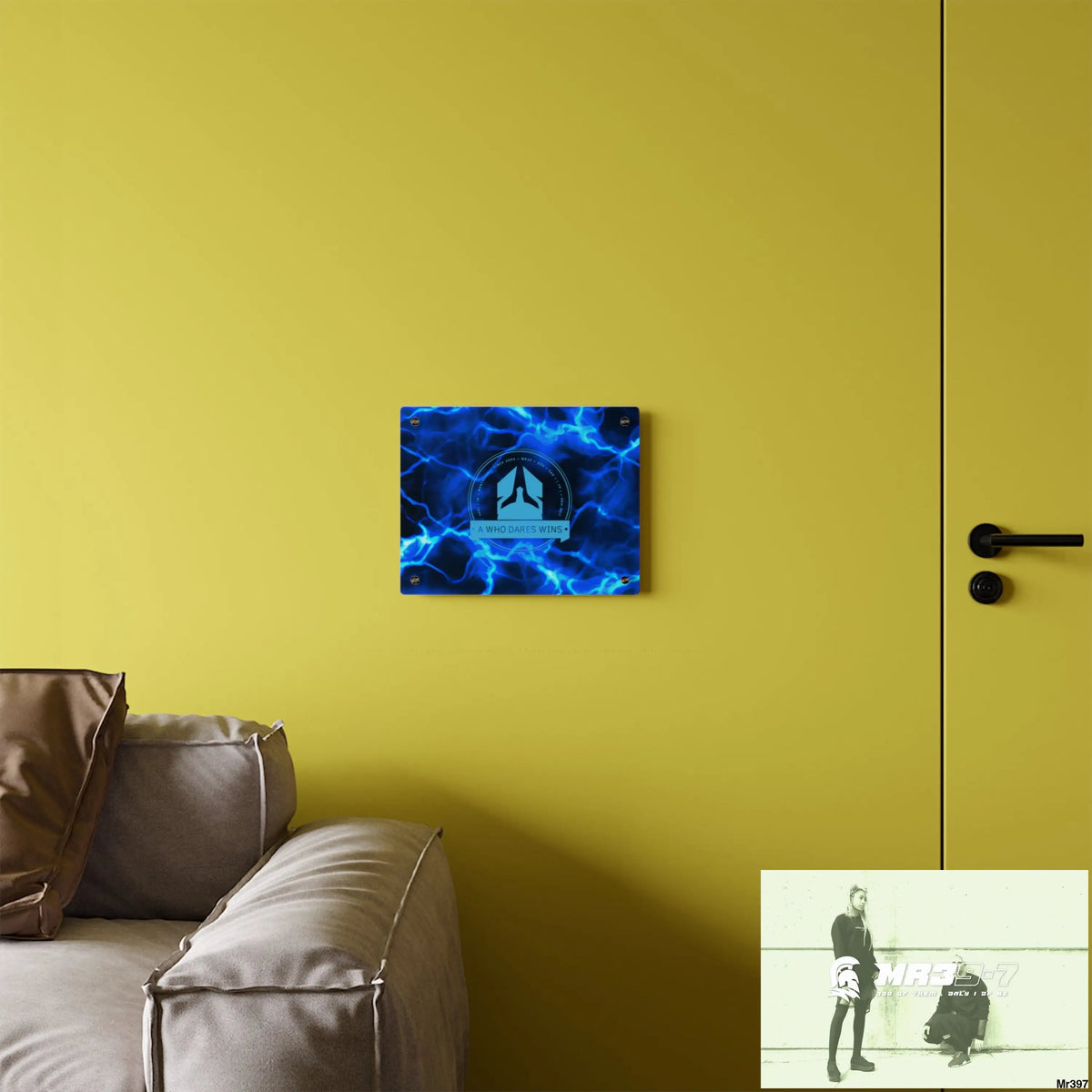 A Who Dares Wins Electric Blue Acrylic Wall Art Panels Home Decor