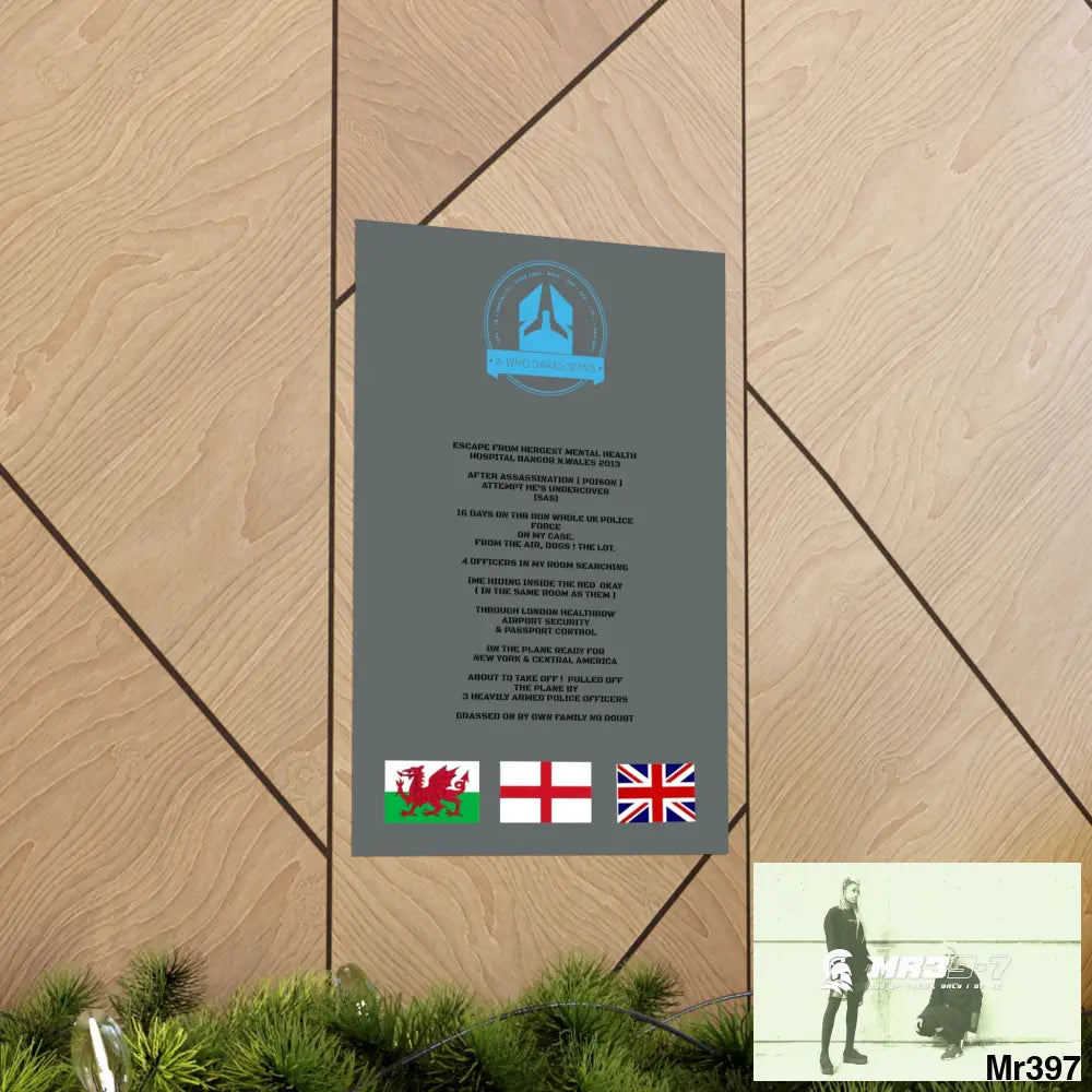 A Who Dares Wins Escape from Hergest MH Hospital 2013 Matte Vertical Posters Poster