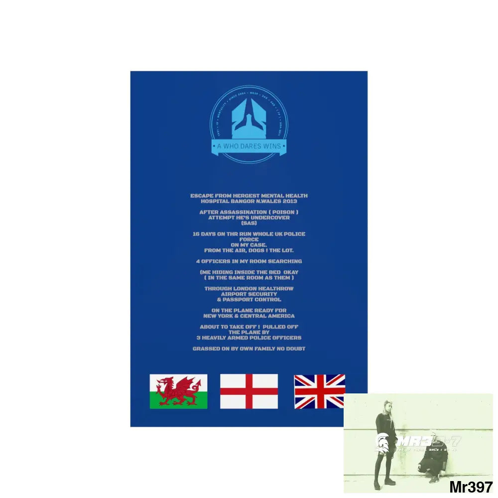 A Who Dares Wins Escape from Hergest MH Hospital 2013 Matte Vertical Posters Poster