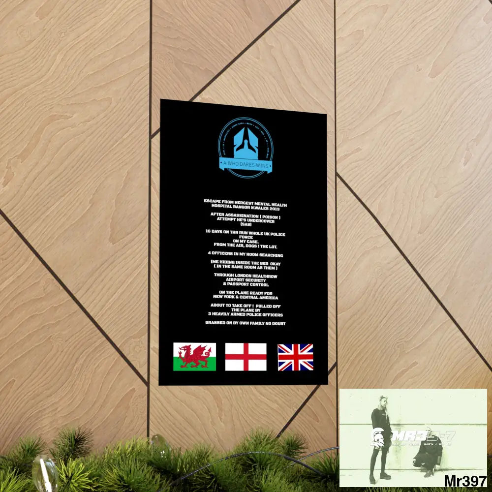 A Who Dares Wins Escape from Hergest MH Hospital 2013 Matte Vertical Posters Poster