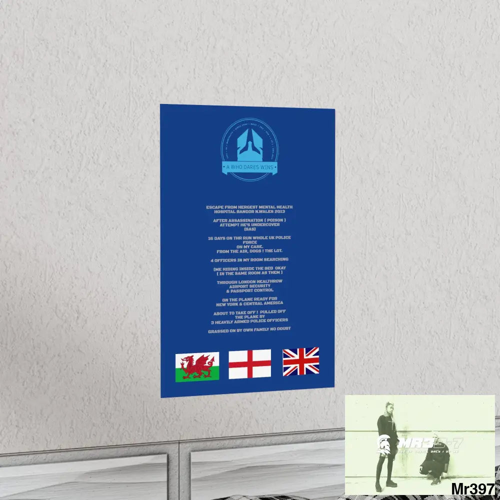 A Who Dares Wins Escape from Hergest MH Hospital 2013 Matte Vertical Posters Poster