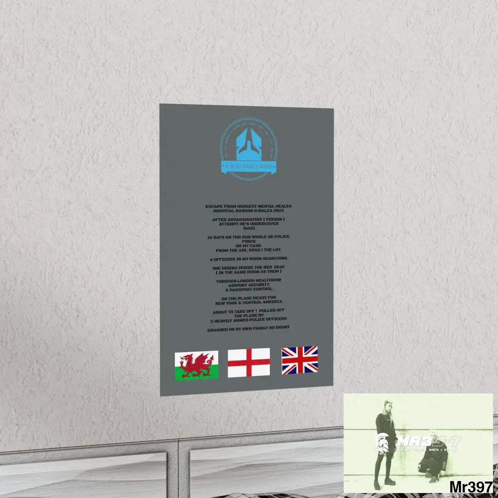 A Who Dares Wins Escape from Hergest MH Hospital 2013 Matte Vertical Posters Poster