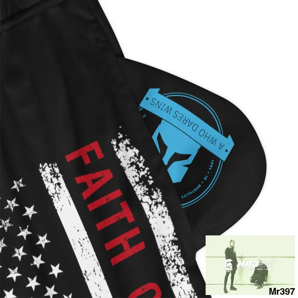 A Who Dares Wins - Faith over Fear Basketball Rib Shorts (AOP) All Over Prints